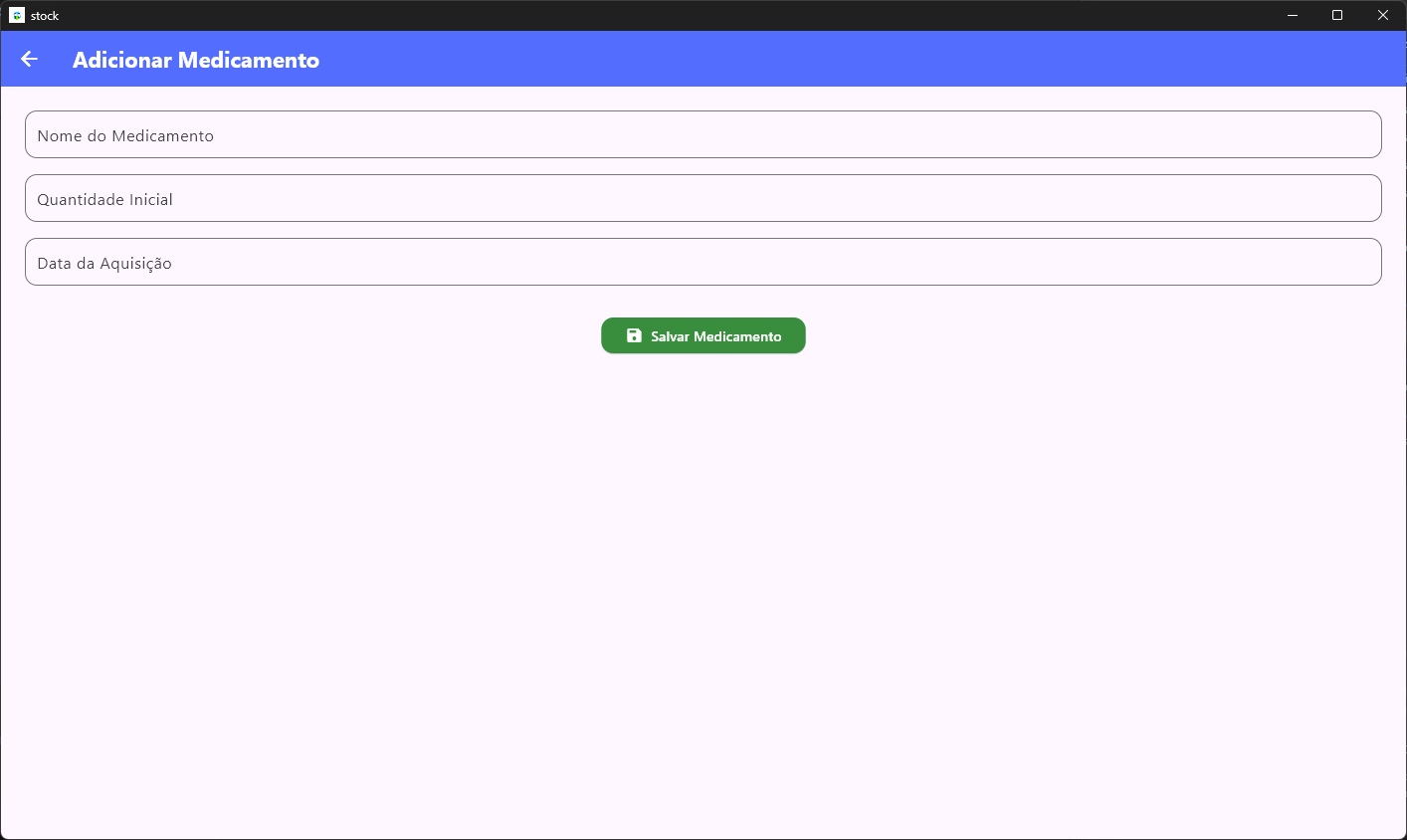 Tela de Adicionar Medicamento